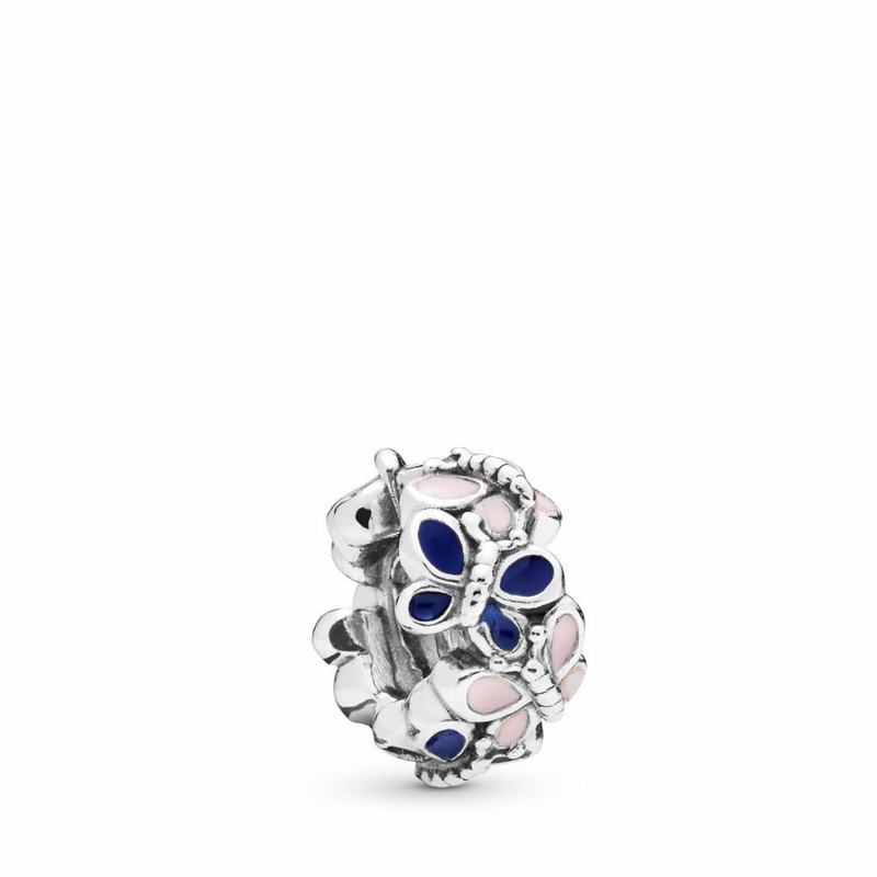 Talismane Pandora Butterfly Arrangement Spacer Argint/Albastri (vbeUu57y)